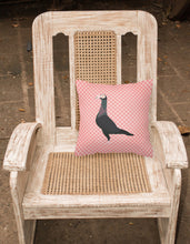 Load image into Gallery viewer, English Carrier Pigeon Pink Check Fabric Decorative Pillow BB7945PW1818