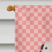 Load image into Gallery viewer, Saxon Fairy Swallow Pigeon Pink Check Flag Canvas House Size BB7946CHF
