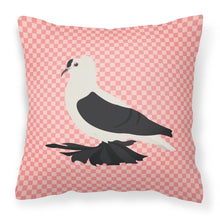 Load image into Gallery viewer, Saxon Fairy Swallow Pigeon Pink Check Fabric Decorative Pillow BB7946PW1818