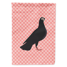 Load image into Gallery viewer, Budapest Highflyer Pigeon Pink Check Flag Canvas House Size BB7947CHF