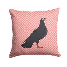 Load image into Gallery viewer, Budapest Highflyer Pigeon Pink Check Throw Pillow - 14x14 Decorative Pillow – Art for Your Home &amp; Patio BB7947PW1414