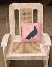 Load image into Gallery viewer, Budapest Highflyer Pigeon Pink Check Fabric Decorative Pillow BB7947PW1818