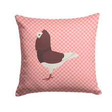 Load image into Gallery viewer, Capuchin Red Pigeon Pink Check Throw Pillow - 14x14 Decorative Pillow – Art for Your Home &amp; Patio BB7948PW1414