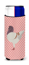 Load image into Gallery viewer, German Modena Pigeon Pink Check   Hugger for slim cans
