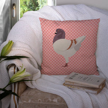 Load image into Gallery viewer, German Modena Pigeon Pink Check Throw Pillow - 14x14 Decorative Pillow – Art for Your Home &amp; Patio BB7949PW1414