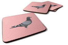 Load image into Gallery viewer, Racing Pigeon Pink Check Foam Coaster  BB7951FC