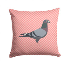 Load image into Gallery viewer, Racing Pigeon Pink Check Throw Pillow - 14x14 Decorative Pillow – Art for Your Home &amp; Patio BB7951PW1414