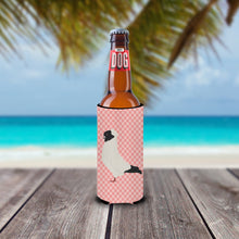Load image into Gallery viewer, Nun Pigeon Pink Check   Hugger for slim cans