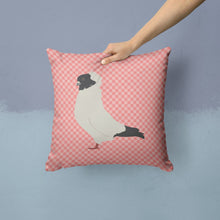 Load image into Gallery viewer, Nun Pigeon Pink Check Throw Pillow - 14x14 Decorative Pillow – Art for Your Home &amp; Patio BB7952PW1414