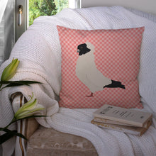 Load image into Gallery viewer, Nun Pigeon Pink Check Throw Pillow - 14x14 Decorative Pillow – Art for Your Home &amp; Patio BB7952PW1414