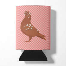 Load image into Gallery viewer, African Owl Pigeon Pink Check Can or Bottle Hugger BB7953CC