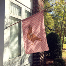 Load image into Gallery viewer, African Owl Pigeon Pink Check Flag Canvas House Size BB7953CHF