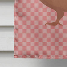 Load image into Gallery viewer, African Owl Pigeon Pink Check Flag Canvas House Size BB7953CHF