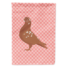 Load image into Gallery viewer, African Owl Pigeon Pink Check Flag Canvas House Size BB7953CHF