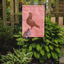 Load image into Gallery viewer, African Owl Pigeon Pink Check Garden Flag - Outdoor Decorative Yard Flag