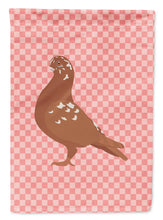 Load image into Gallery viewer, African Owl Pigeon Pink Check Garden Flag - Outdoor Decorative Yard Flag