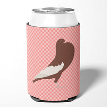 Load image into Gallery viewer, English Pouter Pigeon Pink Check Can or Bottle Hugger BB7954CC