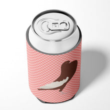 Load image into Gallery viewer, English Pouter Pigeon Pink Check Can or Bottle Hugger BB7954CC