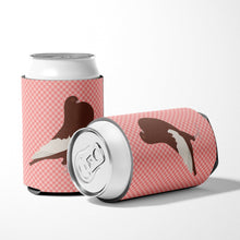 Load image into Gallery viewer, English Pouter Pigeon Pink Check Can or Bottle Hugger BB7954CC