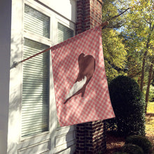 Load image into Gallery viewer, English Pouter Pigeon Pink Check Flag Canvas House Size BB7954CHF