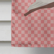 Load image into Gallery viewer, English Pouter Pigeon Pink Check Flag Canvas House Size BB7954CHF