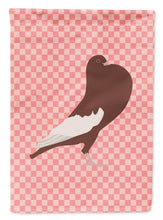 Load image into Gallery viewer, English Pouter Pigeon Pink Check Garden Flag - Outdoor Decorative Yard Flag