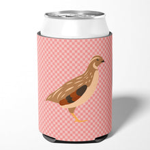 Load image into Gallery viewer, Golden Phoenix Quail Pink Check Can or Bottle Hugger BB7955CC
