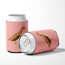 Load image into Gallery viewer, Golden Phoenix Quail Pink Check Can or Bottle Hugger BB7955CC