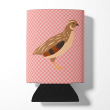 Load image into Gallery viewer, Golden Phoenix Quail Pink Check Can or Bottle Hugger BB7955CC