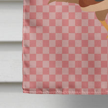 Load image into Gallery viewer, Golden Phoenix Quail Pink Check Flag Canvas House Size BB7955CHF