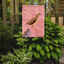 Load image into Gallery viewer, Golden Phoenix Quail Pink Check Garden Flag - Outdoor Decorative Yard Flag