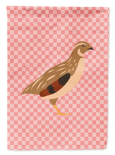 Load image into Gallery viewer, Golden Phoenix Quail Pink Check Garden Flag - Outdoor Decorative Yard Flag