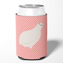 Load image into Gallery viewer, Texas Quail Pink Check Can or Bottle Hugger BB7957CC