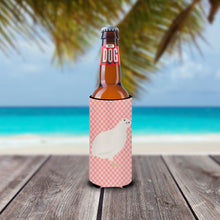 Load image into Gallery viewer, Texas Quail Pink Check   Hugger for slim cans