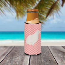 Load image into Gallery viewer, Texas Quail Pink Check   Hugger for slim cans