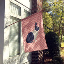 Load image into Gallery viewer, Dutch Rabbit Pink Check Flag Canvas House Size BB7958CHF