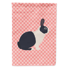 Load image into Gallery viewer, Dutch Rabbit Pink Check Flag Canvas House Size BB7958CHF