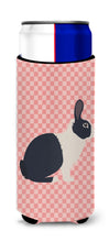 Load image into Gallery viewer, Dutch Rabbit Pink Check   Hugger for slim cans