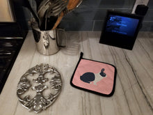 Load image into Gallery viewer, Dutch Rabbit Pink Check Pot Holders - Set of 2 - Heat-Resistant Kitchen Essentials BB7958PTHD