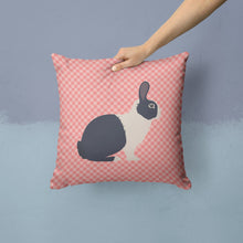 Load image into Gallery viewer, Dutch Rabbit Pink Check Throw Pillow - 14x14 Decorative Pillow – Art for Your Home &amp; Patio BB7958PW1414