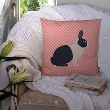 Load image into Gallery viewer, Dutch Rabbit Pink Check Throw Pillow - 14x14 Decorative Pillow – Art for Your Home &amp; Patio BB7958PW1414