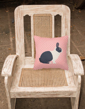 Load image into Gallery viewer, Dutch Rabbit Pink Check Fabric Decorative Pillow BB7958PW1818