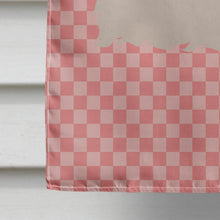 Load image into Gallery viewer, Fluffy Angora Rabbit Pink Check Flag Canvas House Size BB7959CHF