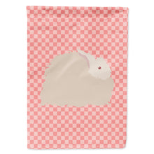 Load image into Gallery viewer, Fluffy Angora Rabbit Pink Check Flag Canvas House Size BB7959CHF