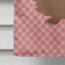 Load image into Gallery viewer, Lionhead Rabbit Pink Check Flag Canvas House Size BB7960CHF