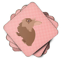 Load image into Gallery viewer, Lionhead Rabbit Pink Check Foam Coaster  BB7960FC