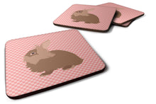 Load image into Gallery viewer, Lionhead Rabbit Pink Check Foam Coaster  BB7960FC