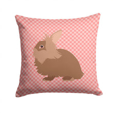 Load image into Gallery viewer, Lionhead Rabbit Pink Check Throw Pillow - 14x14 Decorative Pillow – Art for Your Home &amp; Patio BB7960PW1414