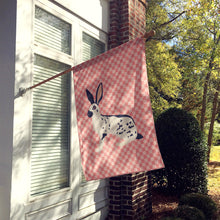 Load image into Gallery viewer, English Spot Rabbit Pink Check Flag Canvas House Size BB7961CHF