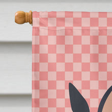 Load image into Gallery viewer, English Spot Rabbit Pink Check Flag Canvas House Size BB7961CHF